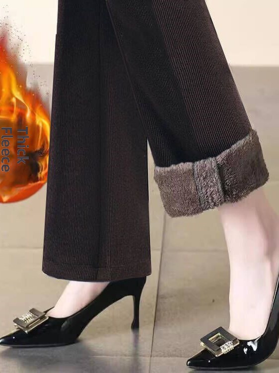 Corduroy Pant Warm - Celana Panjang Korduroi Berpinggang Tinggi dengan