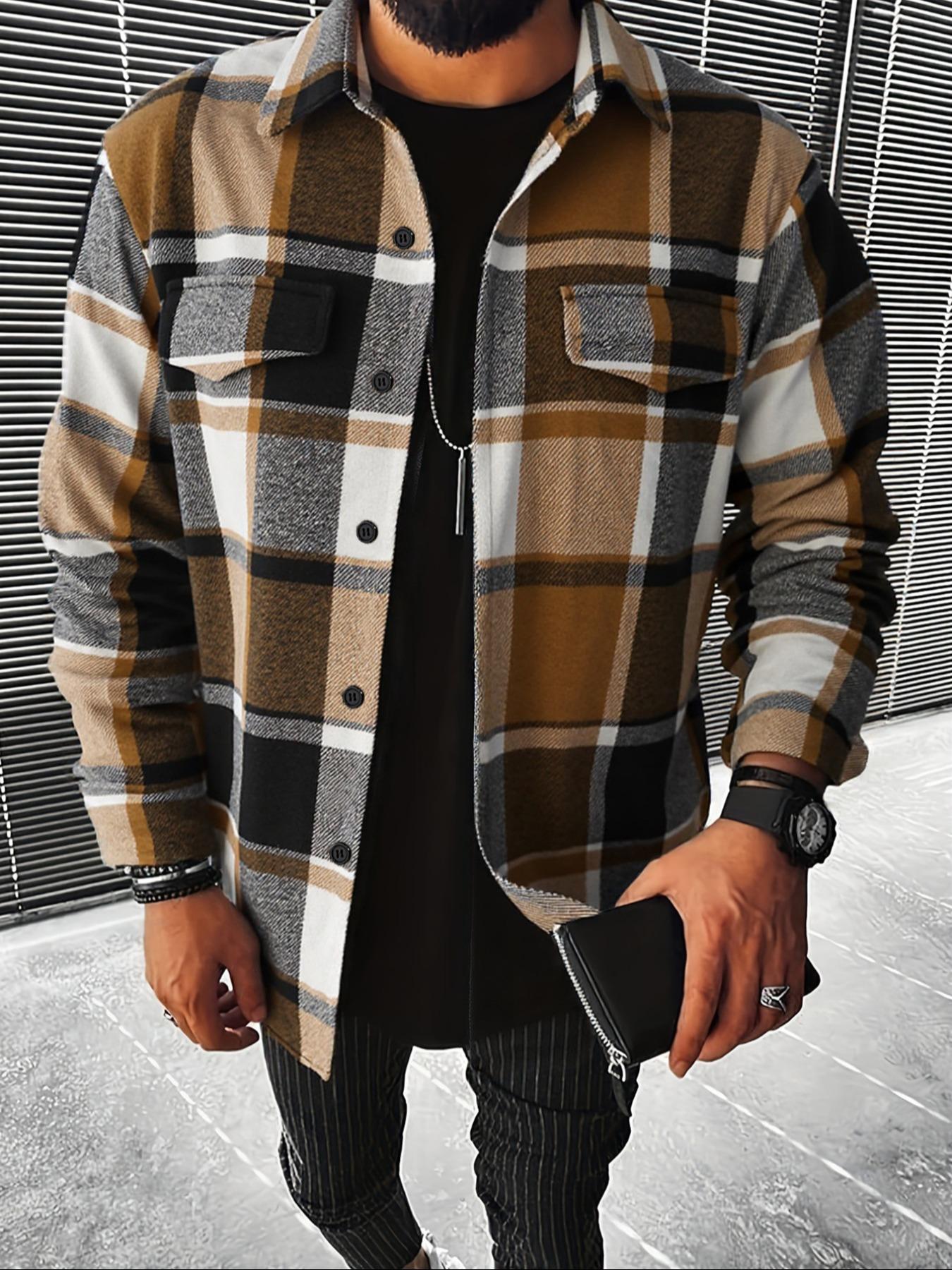 Kemeja Kotak-kotak Retro Pria  - Flannel Shirt Lined ulasan dan harga