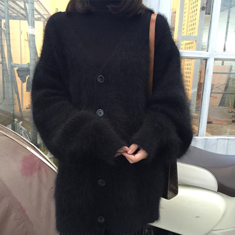 Sweater Rajut Imitasi Bulu Min - Wool Coat Peacoat ulasan dan harga