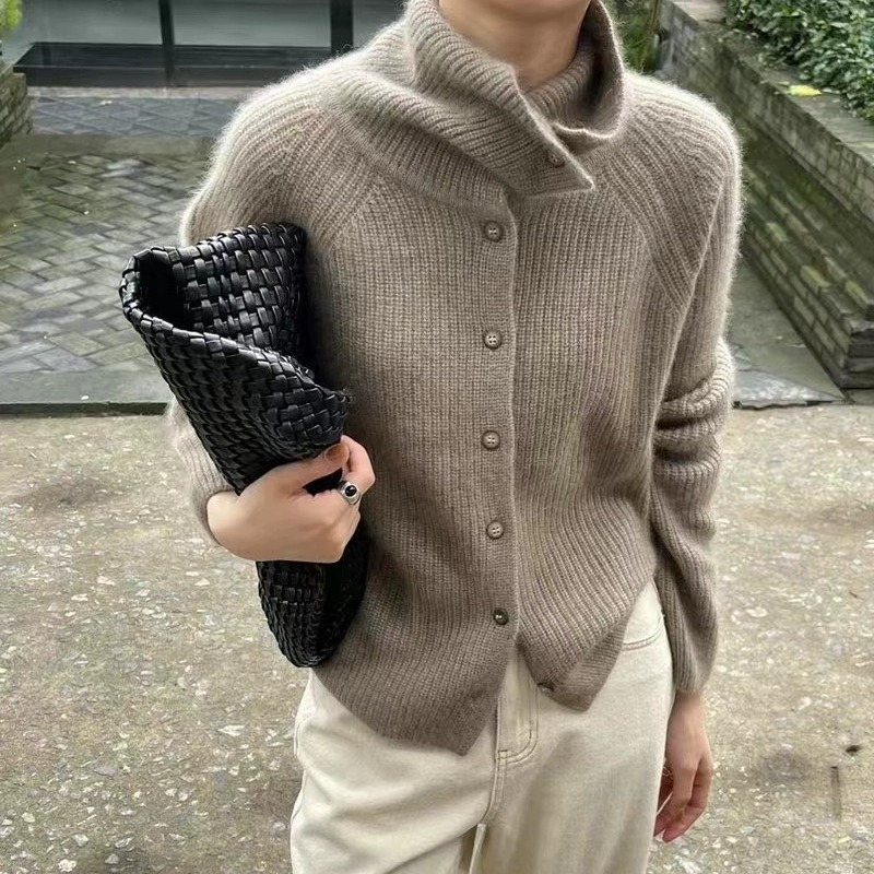 Turtleneck kardigan wanita 100 - Wool Coat Peacoat ulasan dan harga